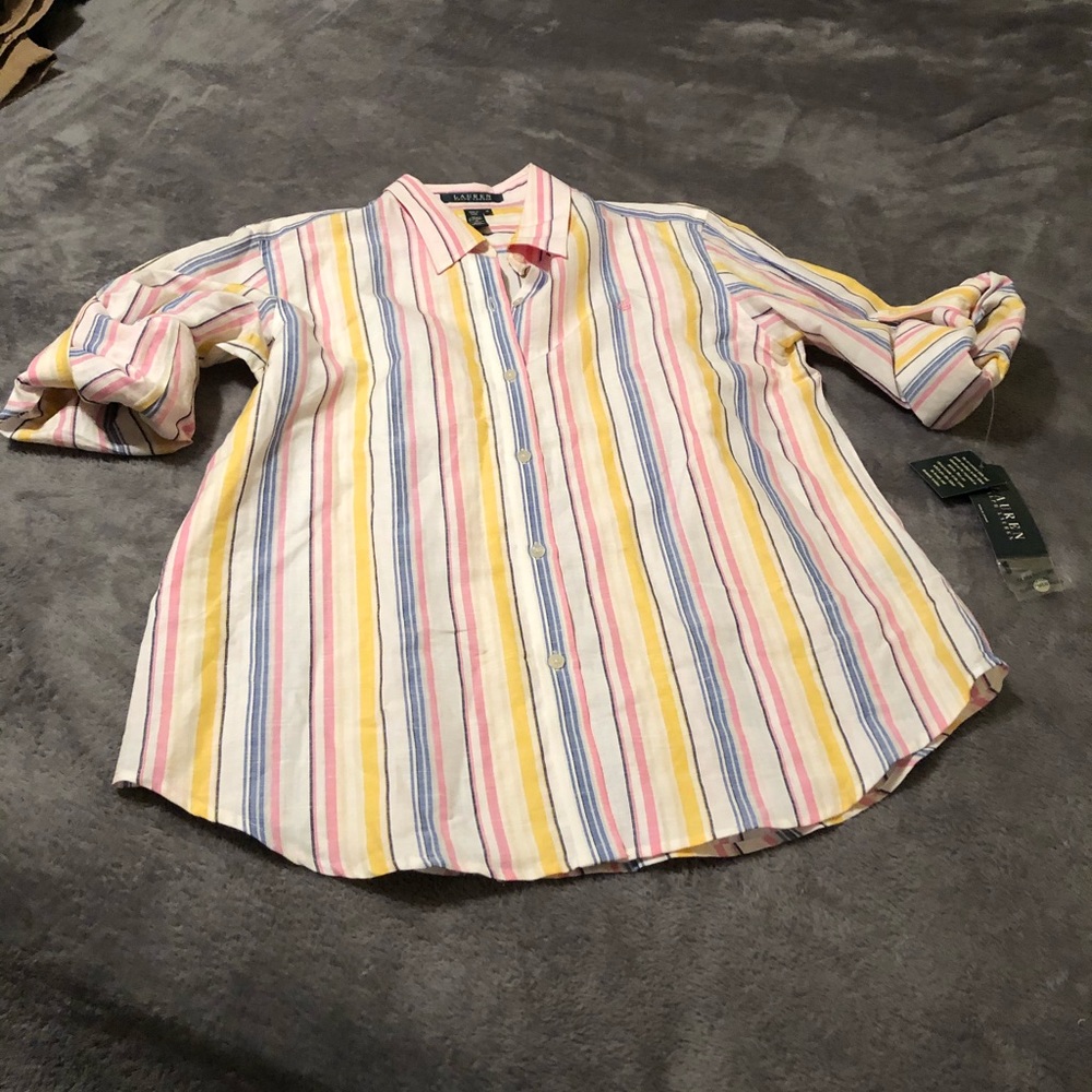 Lauren Ralph Lauren Striped Button Down Shirt